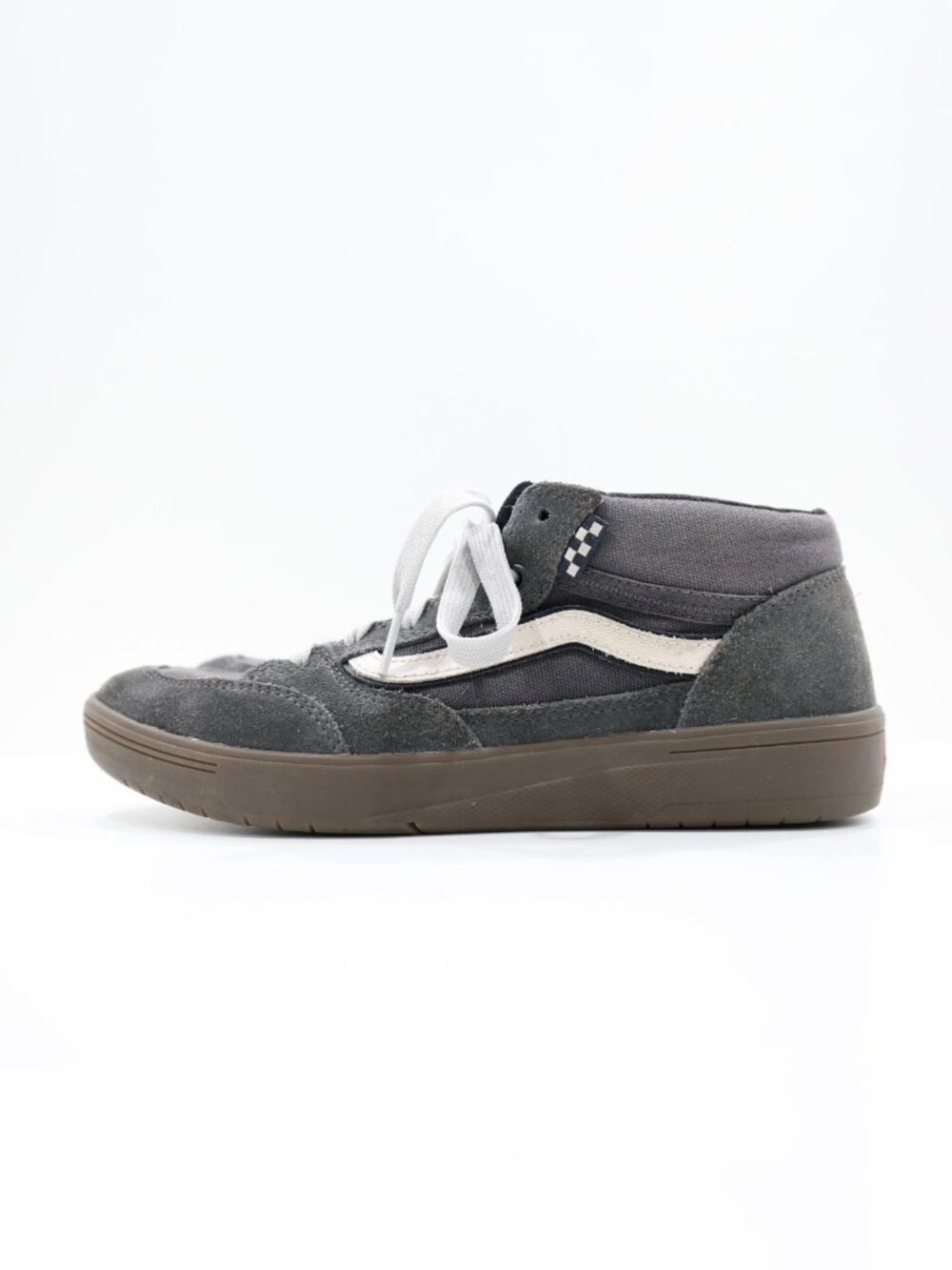 Vans VR3 Cush Gray Suede & Canvas Mid Skateboarding Sneakers - Women's 9